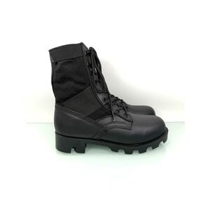 Black Combat Boots Chunky Lug Sole Goth Grunge Military Style Lace Up Women's 6
